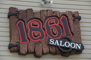 1861 Saloon Wood Sign