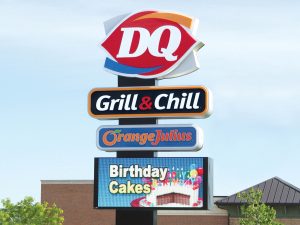 Chicagoland Pole Signs & Pylon Signs 0092 Dairy Queen Bendsen Sign  Graphics W 19mm 80x176 Bloomington IL 101718 1 300x225