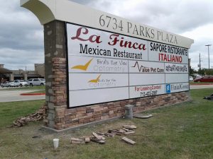 custom monument sign install