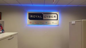 Chicagoland Lighted Signs Royal Cyber Indoor Lobby Sign Backlit 300x169