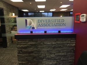 Acrylic Signs lighted indoor lobby sign 300x225